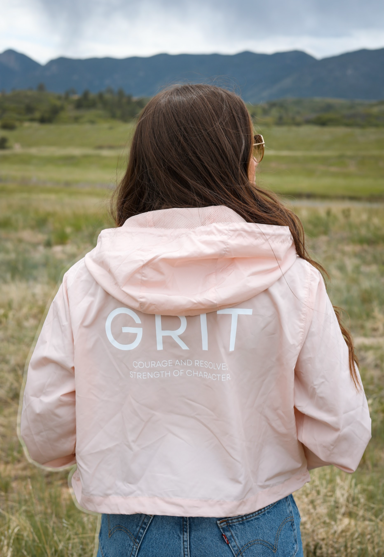 Women's Blush Cropped Windbreaker